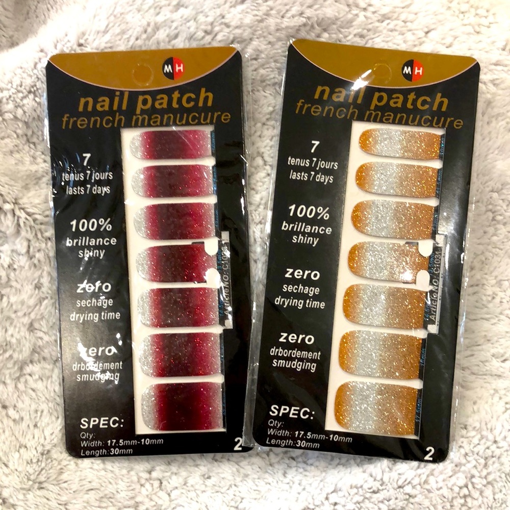2 packs of Nail Patch French manicure sets